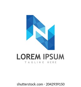 n letter logo and symbol