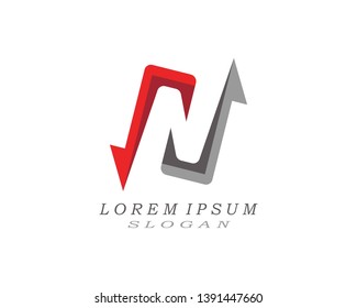 N letter Logo and symbol template design vector