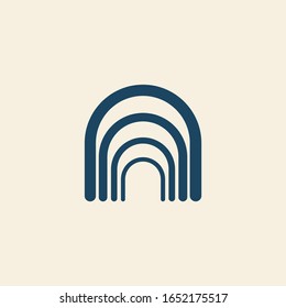 N letter logo template initial alphabet corporate identity symbol