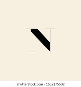 N letter logo template initial alphabet corporate identity symbol