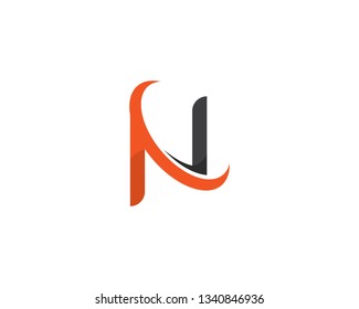 N Letter Logo Template vector icon illustration design 