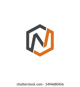 N Letter Logo Template vector icon illustration design 