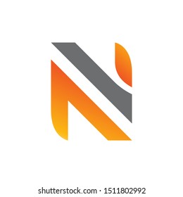 N letter logo template vector icon design