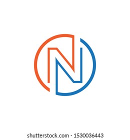 N Letter Logo Template vector icon illustration design
