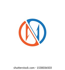 N Letter Logo Template vector icon illustration design
