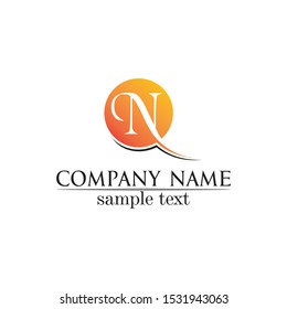 N Letter Logo Template vector and desain