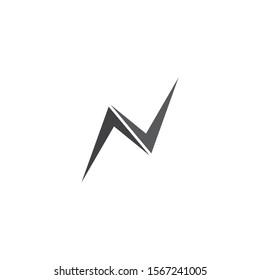 N Letter Logo Template vector icon illustration design