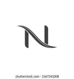 N Letter Logo Template vector icon illustration design