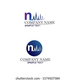 N Letter Logo Template vector design

