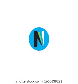 N Diseño de ilustración de icono vectorial de plantilla de logotipo