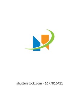 N Letter Logo Template vector icon