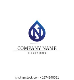 N Letter Logo Template vector icon illustration design
