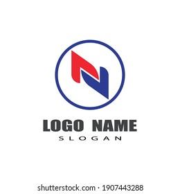 N Letter Logo Template vector icon illustration design