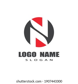 N Letter Logo Template vector icon illustration design