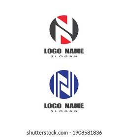 N Letter Logo Template vector icon illustration design