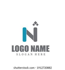 N Letter Logo Template vector icon illustration design