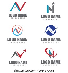 N Letter Logo Template vector icon illustration design