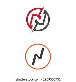 N Letter Logo Template vector icon illustration design