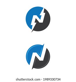 N Letter Logo Template vector icon illustration design
