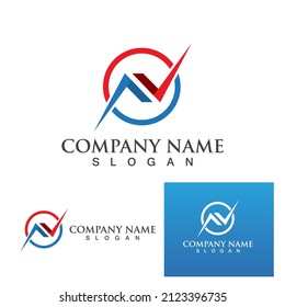 N Letter Logo Template vector icon illustration design