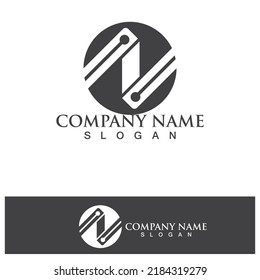 N Letter Logo Template vector icon illustration design