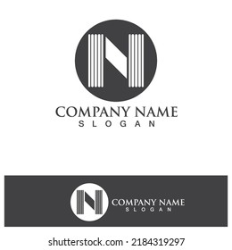 N Letter Logo Template vector icon illustration design