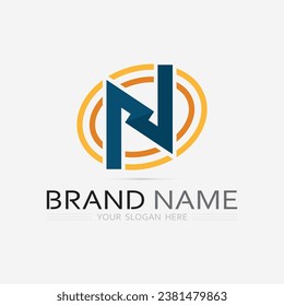 N Letter Logo Template vector icon illustration design