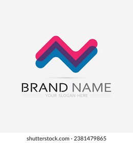 N Letter Logo Template vector icon illustration design