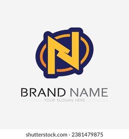 N Letter Logo Template vector icon illustration design