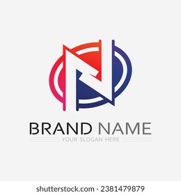 N Letter Logo Template vector icon illustration design