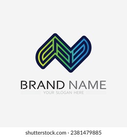 N Letter Logo Template vector icon illustration design