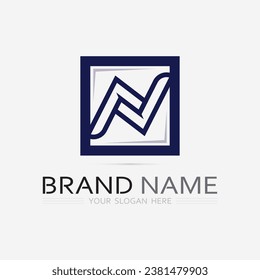 N Letter Logo Template vector icon illustration design
