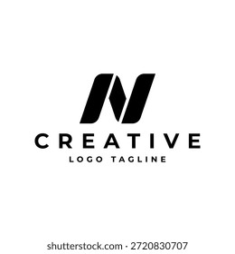 N Letra Logotipo Plantilla Vector icono diseño de ilustración