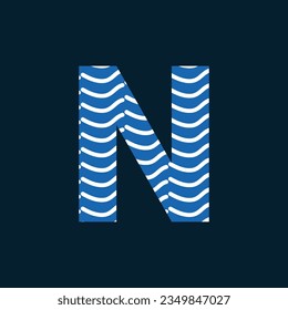 N letter logo or n text logo and n word logo design.