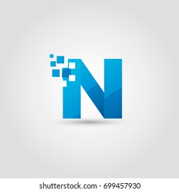 N letter logo vector 