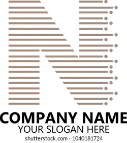 N Letter logo vector, abstract logo design on white background, Abstract graphic icon, logo design template, symbol for company.