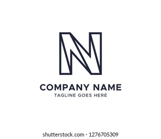 N Letter Logo Vector Design Template