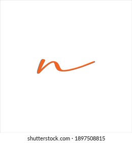 N letter logo vector design on white color background. n icon
