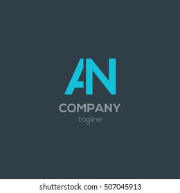 A & N Letter logo Vector design
