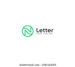 N Plantilla de vectores de logotipo de letra Símbolo abstracto de monograma