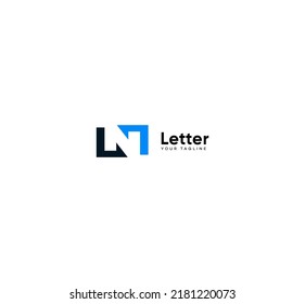 N Plantilla de vectores de logotipo de letra Símbolo abstracto de monograma