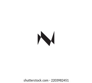 N Plantilla de vectores de logotipo de letra Símbolo abstracto de monograma