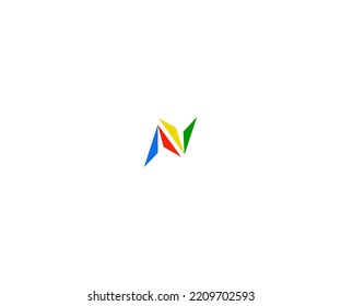 N Plantilla de vectores de logotipo de letra Símbolo abstracto de monograma