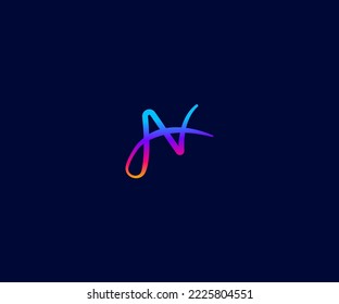 N Símbolo de monograma abstracto de plantilla de vectores con logotipo de letra. Usable para el deporte de negocios, la tecnología, la moda, el logotipo digital y creativo futuro