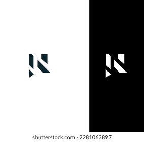 N Plantilla de vectores de logotipo de letra Símbolo abstracto de monograma 