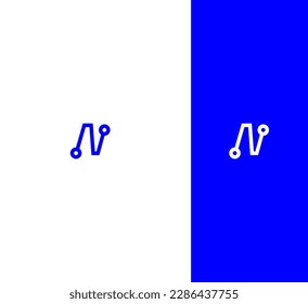 N Plantilla de vectores de logotipo de letra Símbolo abstracto de monograma 