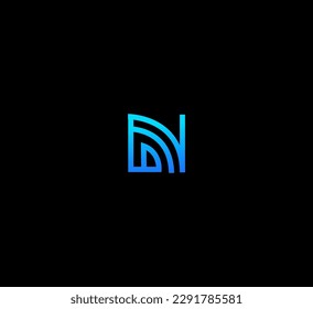 N-Letter-Logo, Vektorvorlage Abstraktes Monogramm-Symbol 