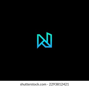 N Plantilla de vectores de logotipo de letra Símbolo abstracto de monograma 