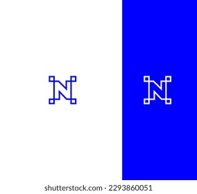 N Plantilla de vectores de logotipo de letra Símbolo abstracto de monograma 