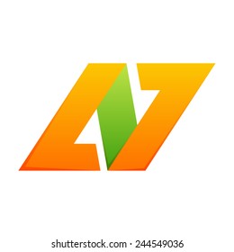 N letter logo, volume icon